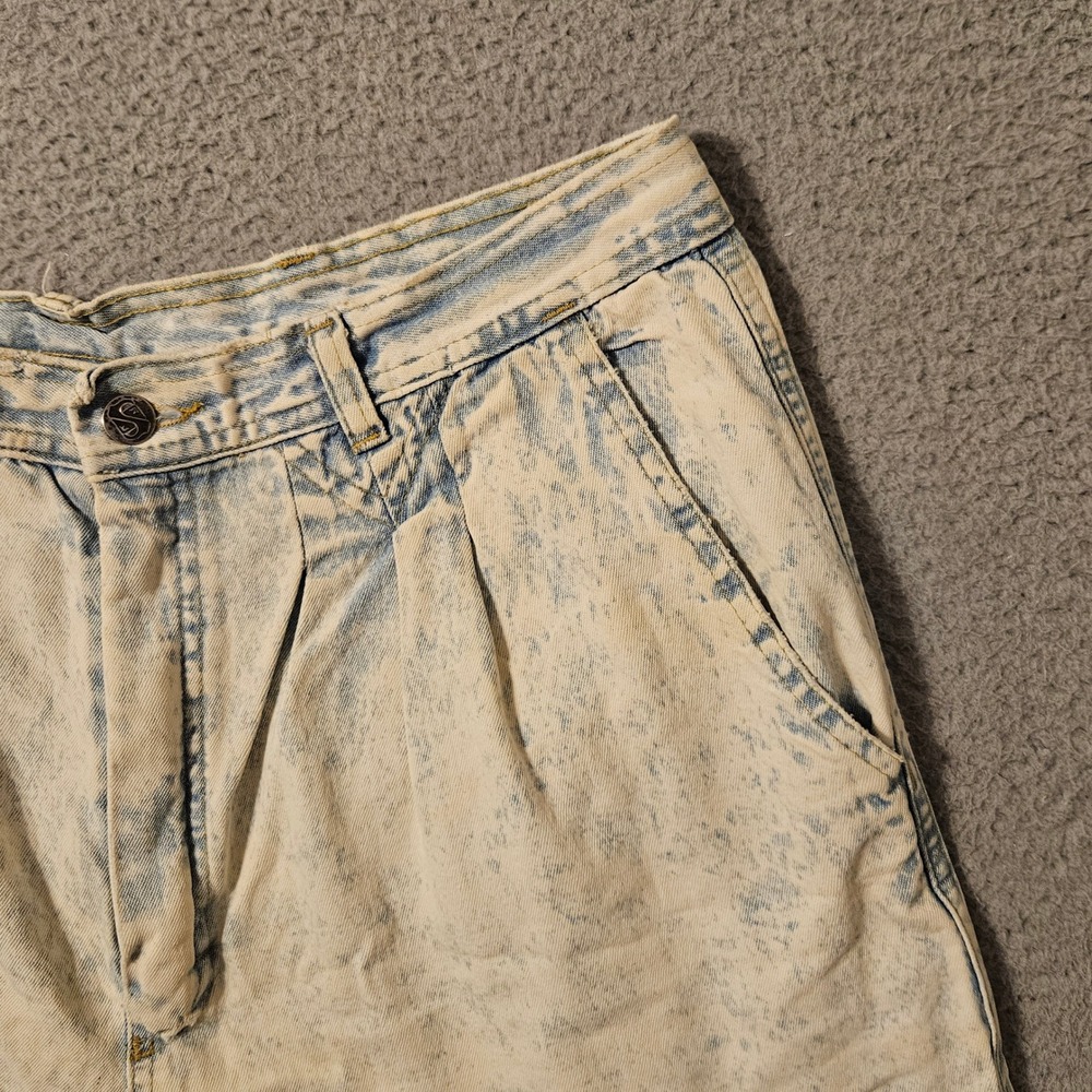 Vintage Quiksilver Denim Shorts Size 30 x 8 USA Made Light Acid Wash Jorts - Picture 4 of 15